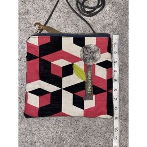 Handmade "I Choose Happy"Canvas Crossbody Shoulder Bag Purse Patchwork Flower